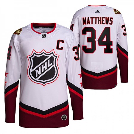 Toronto Maple Leafs Auston Matthews 34 2022 NHL All-Star Wit Authentic Shirt - Mannen